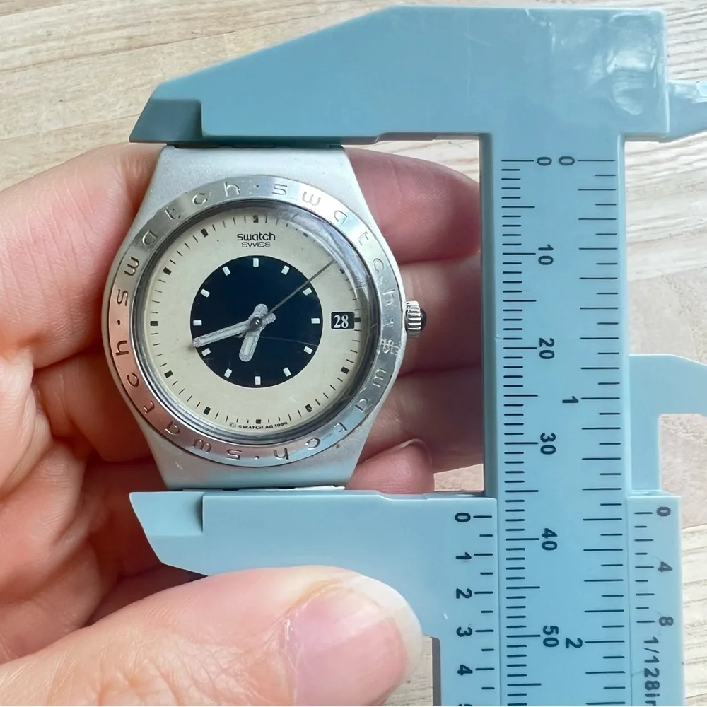 Vintage 1999 Swatch Irony Aluminum watch expansion band NEW BATTERY - Picture 11 of 11